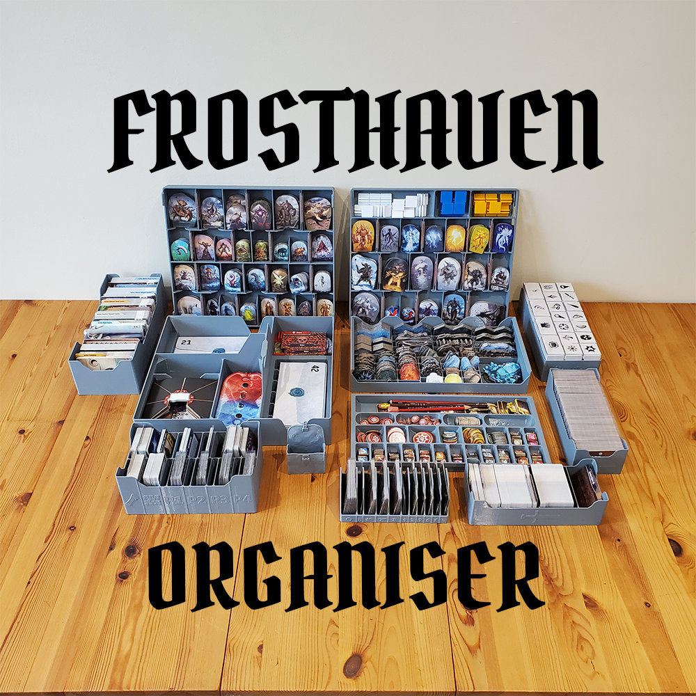 SMONEX Holz-Organizer, kompatibel mit Frosthaven Brettspiel – lang  erwarteter Frosthaven-Einsatz mit Gravuren und stilvoller Farbe: :  Spielzeug
