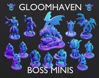 Proxy Gloomhaven Boss Miniaturas e CASE • Miniaturas • Gloomhaven • Armazenamento • Figuras