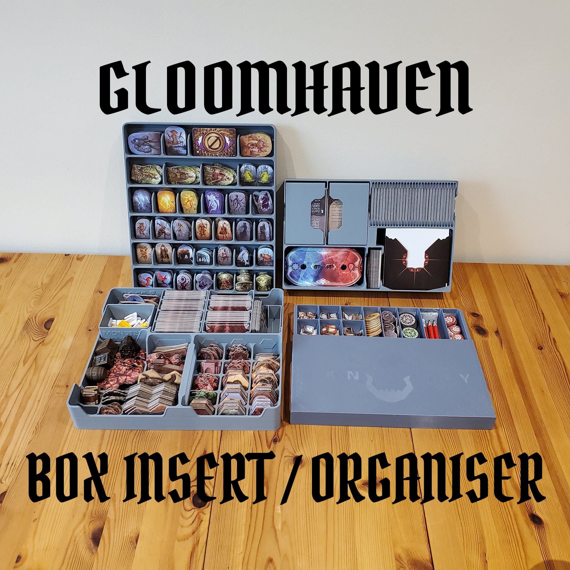 Gloomhaven Organizer 2nd-6th Ed Board Game, Gloomhaven Base Game Insert,  Gloomhaven Storage Solution Upgrade and Accessory 