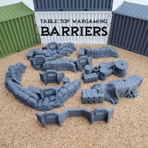 Barreiras - Sacos de areia - 40k - Terreno para jogos de guerra de mesa, escala 28 32
