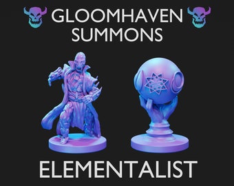 Gloomhaven ELEMENTALIST Summons Mini's Set & CASE • Miniatures • Gloomhaven • Storage • Figures