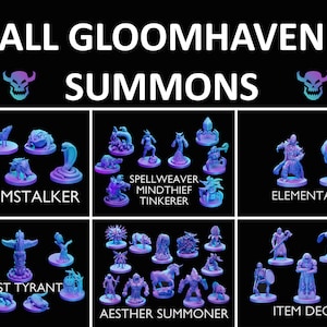 ALL GLOOMHAVEN SUMMONS • 43 Minis! • Miniatures • Gloomhaven • Storage • Figures
