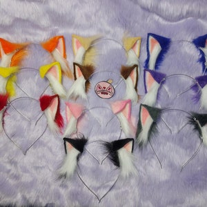 Mini kattenoren hoofdband namaakbont in verschillende kleuren | Cosplaykostuum | Nekomomo Kemonomimi