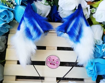 Foxkit Orejas Azules Pequeñas Anime Cosplay Nekomimi Kemonomimi