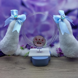 Cinnamonroll White Faux Fur Plush Ears | Nekomimi Kemonomimi Cosplay Costume