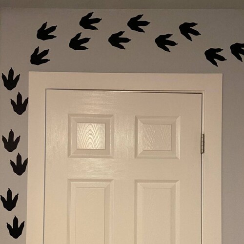 Dinosaur Footprint Decals Kids Room Wall Stickers Dinosaur Etsy