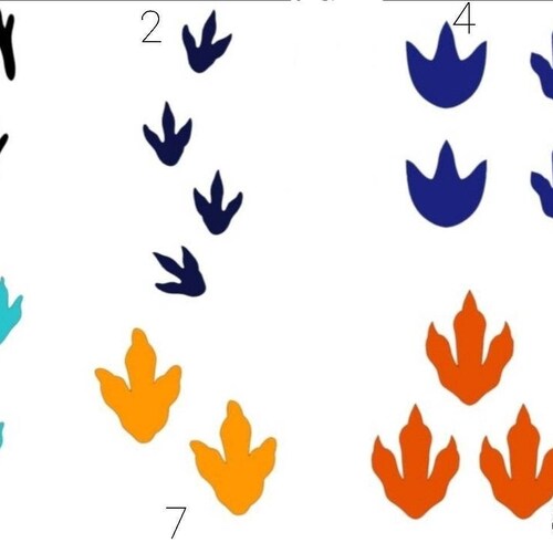 Dinosaur Footprints Wall Decal Set Boy Bedroom Decor Etsy UK