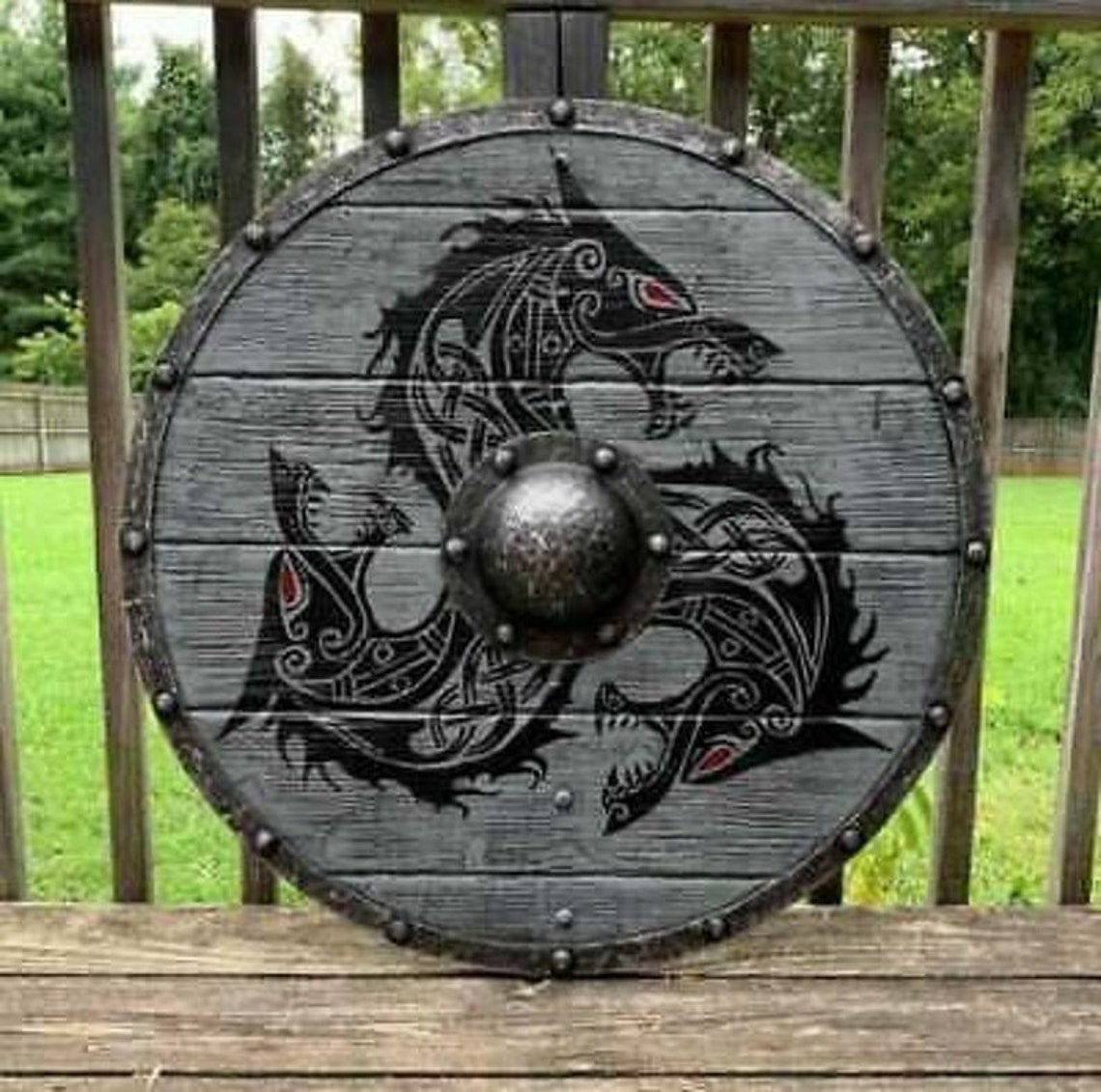 Medieval Warrior Shield Wood & Steel Viking Round shield Armor Etsy