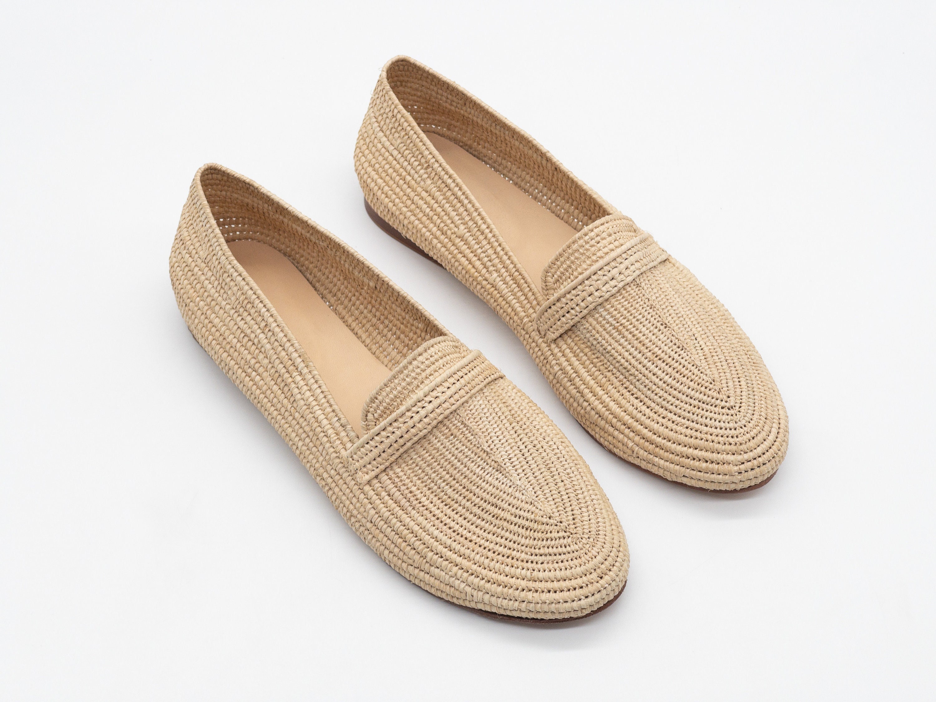 Raffia loafers sale