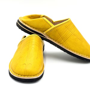 Moroccan Babouche Shoe Leather Slipper Unisex Handmade Babouches ...