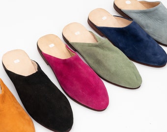 Comfortable woman babouche shoe || Suede mules || Loafers Women's Mules & Clogs || Womens babouche slippers || Moroccan babouche