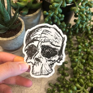 Skull Sticker: Weatherproof Skateboard Decal