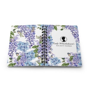 5x7 RULED Lady Whistledown Spiral, Lilac Bound Journal