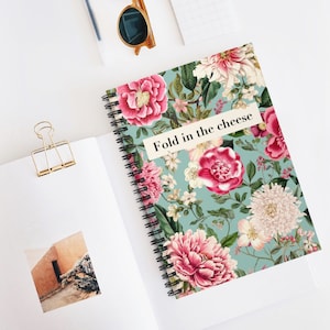 6&quot; x 8&quot; RULED Fold in the cheese spiral notebook | David & Moira Rose inspired
