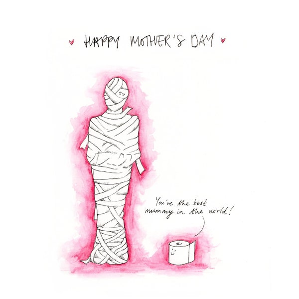 HAPPY MOTHER'S DAY | A5 Best Mummy in the World Mother's Day Card | Vicky's Scribbles