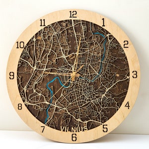 personalized wooden city clock vilnius wooden city map clock wall hanging clock clocks for wall large wall clock wooden wall clock.jpg