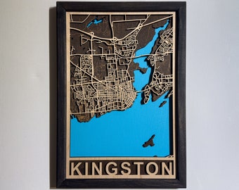 Custom Laser Cut Wooden City Map: Personalized Home Decor Gift