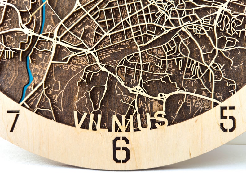 personalized wooden city clock vilnius wooden city map clock wall hanging clock clocks for wall large wall clock wooden wall clock.jpg