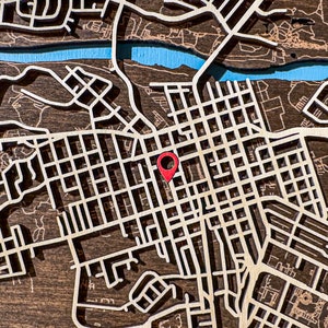 Carte personnalisée de l'Espagne ou de n'importe quelle ville, Cartographie avec découpe laser, Cadeau attentionné pour les agents immobiliers, Cadeau du 5e anniversaire du bois, Décoration murale pour architecte
