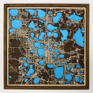 Carte en bois marron personnalisée découpée au laser, nom personnalisé emplacement plan de la ville, cadeau personnalisé pour pendaison de crémaillère