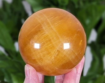 75mm Orange Fluorite Sphere