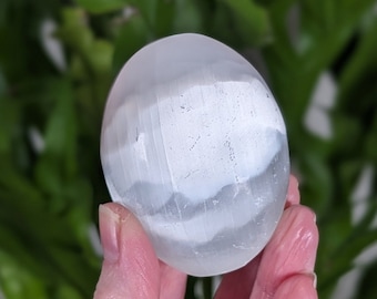Satin Spar Palm Stone, Selenite
