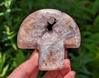 Flower Agate Mushroom with an Amethyst Geode Portal