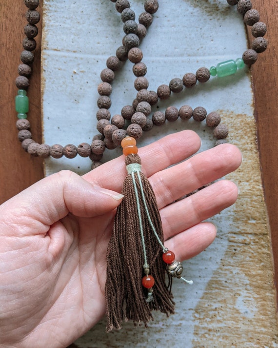 LUCK Handmade 108 Mala Bead Necklace 