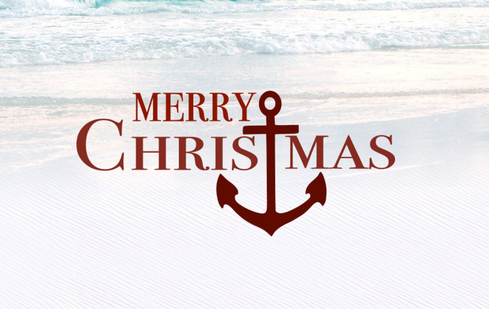 Anchor Merry Christmas Nautical Christmas Beach Tropical Etsy