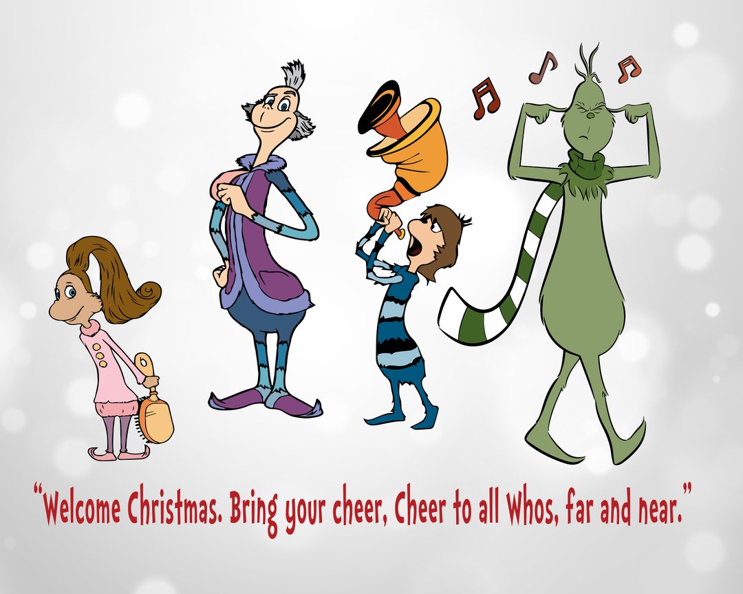 Who People Who's From Whoville Dr.seuss Characters the Grinch Christmas Kids Laser Cut Print Cut ...