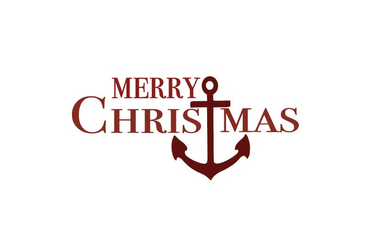 Anchor Merry Christmas Nautical Christmas Beach Tropical Etsy