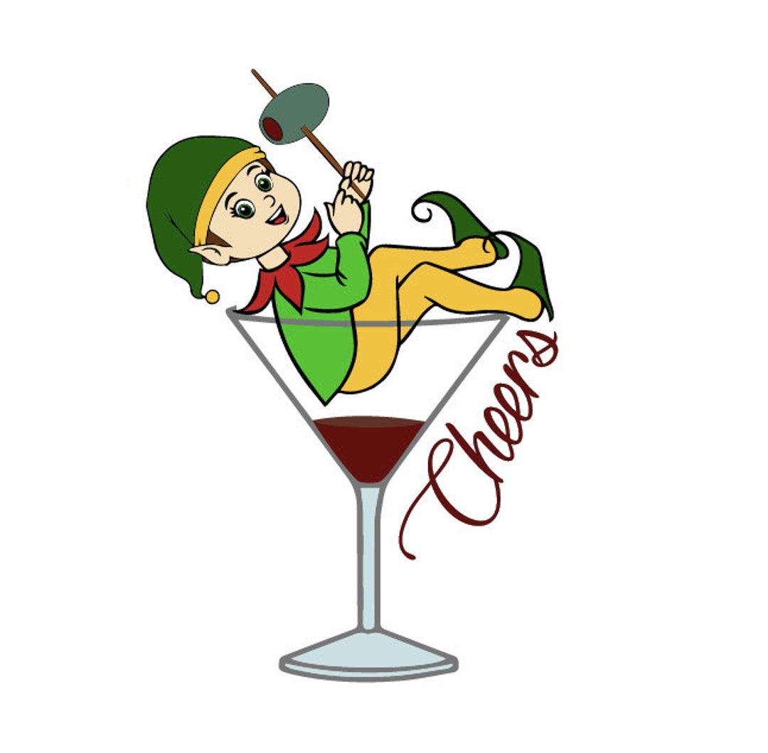 Christmas Martini Glass - Merry Christmas Y'all
