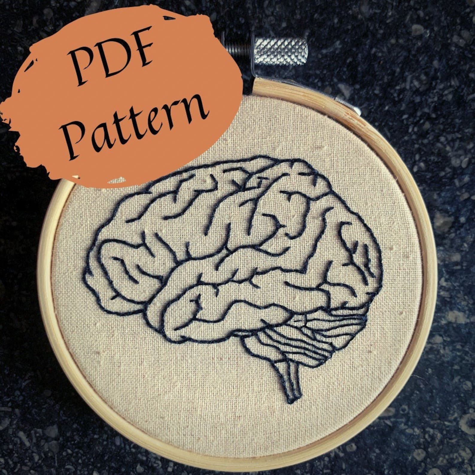Pdf download anatomical brain embroidery pattern  etsy espaa Pdf download anatomical brain embroidery pattern  etsy espaa