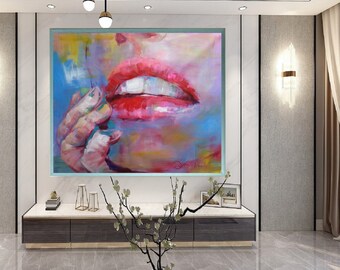 Desire-Don Rony-L109-Large Canvas Home Decor Holiday Artwork Texture Abstract Painting Dining Room Wall Art