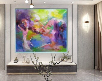 Day of Wedding-Don Rony-L110-Large Canvas Home Decor Holiday Artwork Texture Abstract Painting Dining Room Wall Art