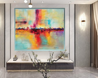 Cross Last Supper-Don Rony-T26-Large Canvas Home Decor Holiday Artwork Texture Abstract Painting Dining Room Wall Art