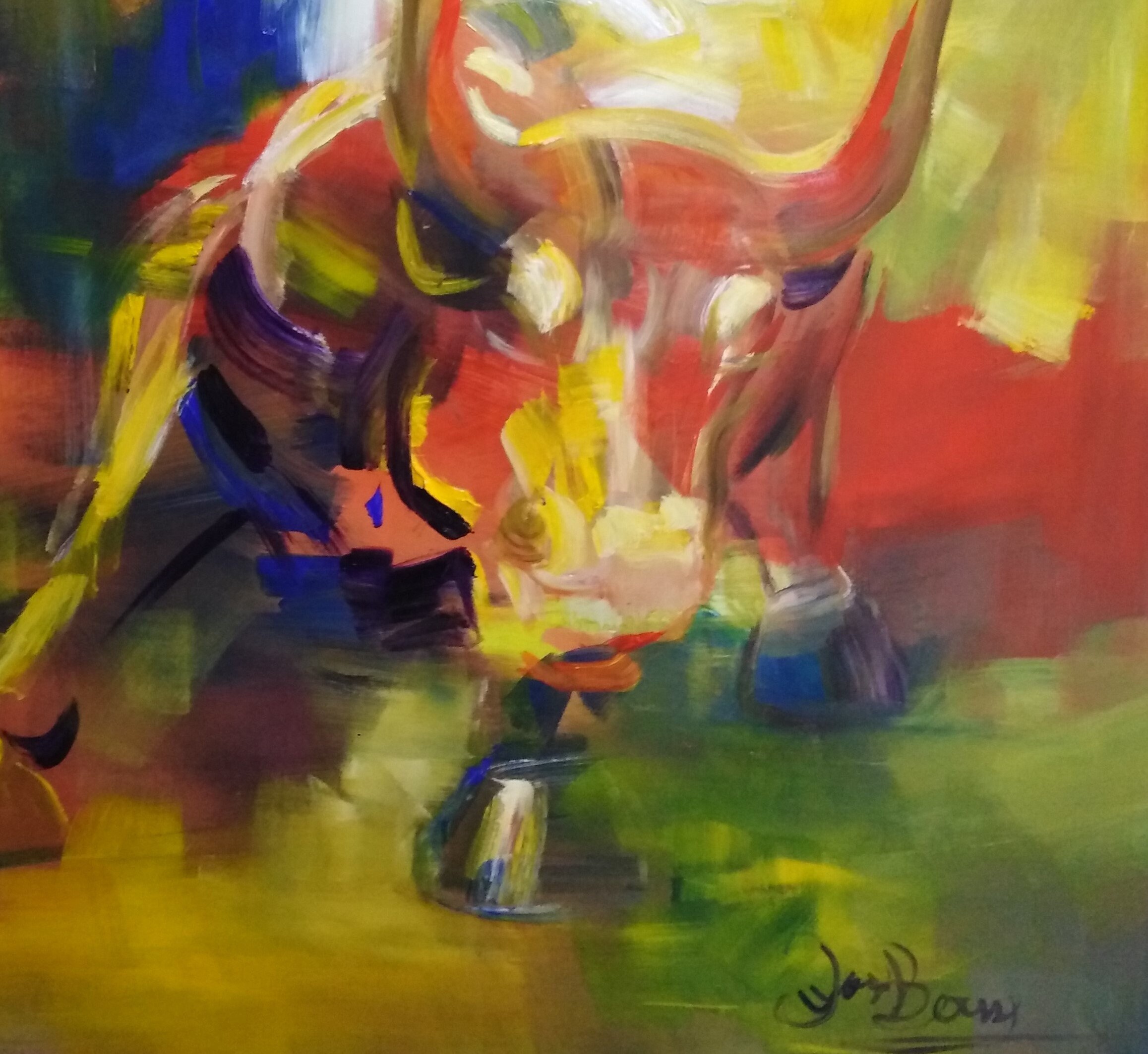 Wall Street Bulldon Ronyl100large Canvas Home Decor Holiday Artwork