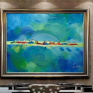 Jazzy Last Supper-Don Rony-T119-Large Canvas Home Decor Holiday Artwork Texture Abstract Painting Dining Room Wall Art