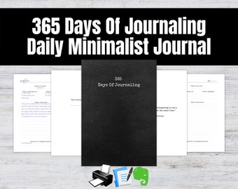 Digital och utskrivbar dagbok, kompatibel med GoodNotes, Notability, Evernote etc. 365 dagliga sidor för att starta en dagboksövning