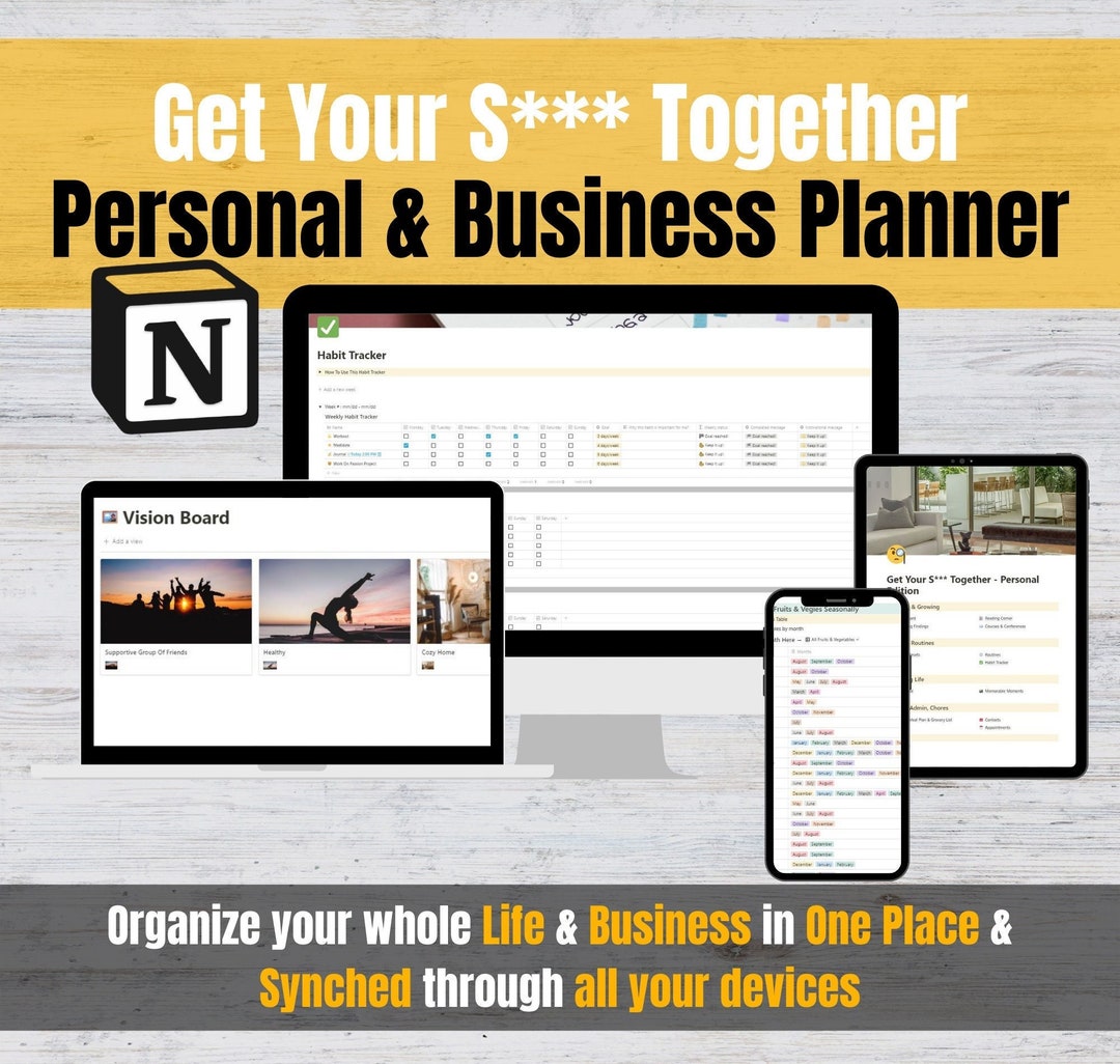 Ultimate All in One Business and Life Planner and Organizer Notion ...