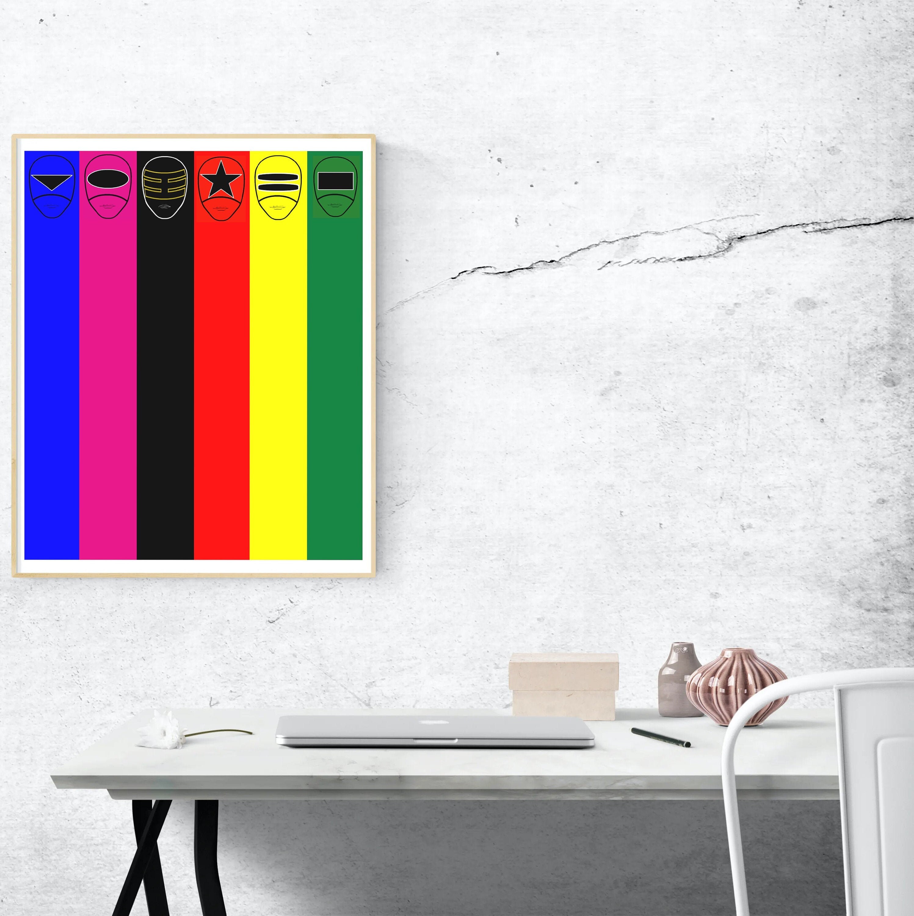 Power Rangers Printable Wall Art Power Rangers Zeo Poster Etsy