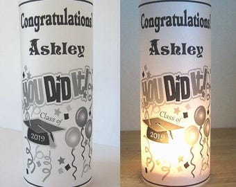 12 Personalized Graduation Centerpiece Table Decoration luminaries