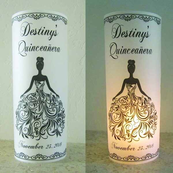 12 Personalized Quinceanera Birthday Vellum luminarie Table Decoration Paris Eiffel Tower,castle NOT GLASS!