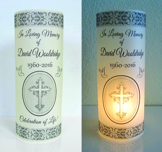 12 Personalized Memorial Funeral, Celebration of life Table Decoration Luminaries.  Please read Description, Vellum luminaries,NOT GLASS!