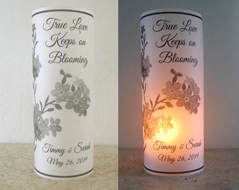 12 Personalized Wedding Centerpiece, flowers table decoration, Vellum luminaries, Anniversary, wedding, flowers