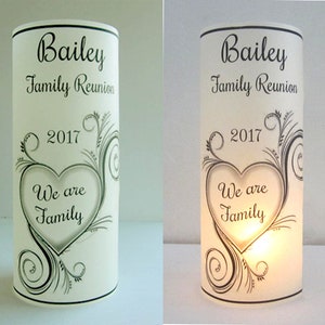 12 Personalized Family Reunion Party Centerpiece Table Decor Vellum Luminaries, Family Tree. read item description b4 ordering ,Not GLASS image 4