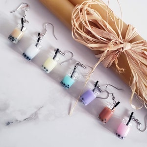 DIY Boba Milk Tea Earrings Craft - Mama Likes This
