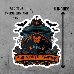 Halloween Disney Cruise Door Cruise Ship Magnet Personalized