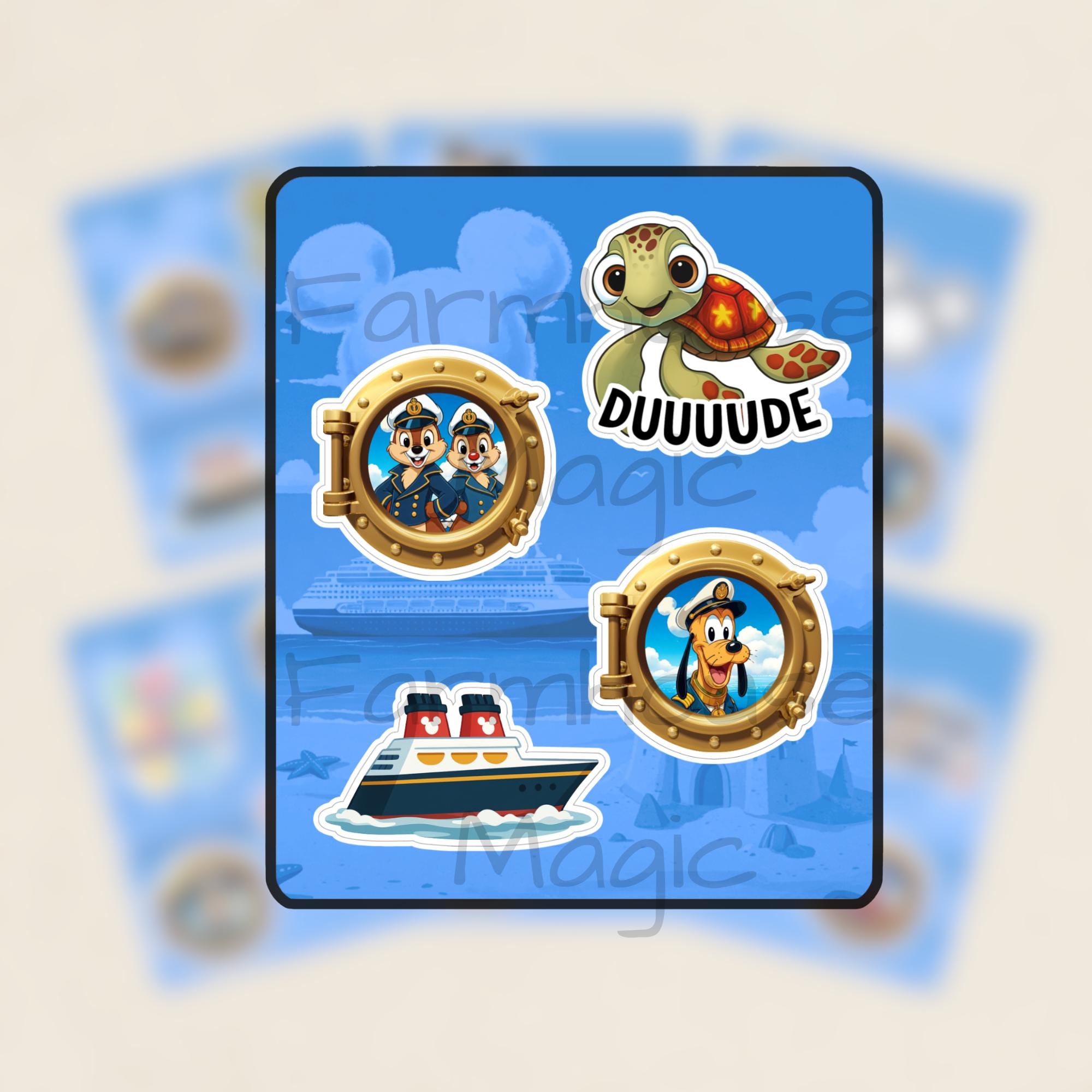 Fish Extender Gift Disney Cruise Line Sticker Pack - Etsy
