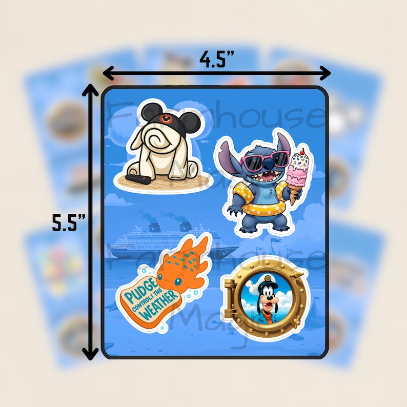 Fish Extender Gift Disney Cruise Line Sticker Pack - Etsy